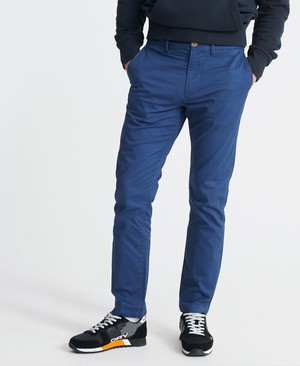 Superdry Edit Chino Férfi Nadrág Kék | NMRJA1627